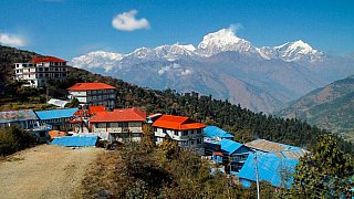 Blick auf Ghorepani und den Dhaulagiri - Pokhara und Annapurna - Landschaft