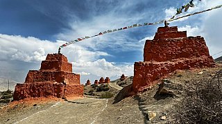 Chorten bei Ghar Gompa - Nepal - Mustang 2024 - Sehensw&uuml;rdigkeiten